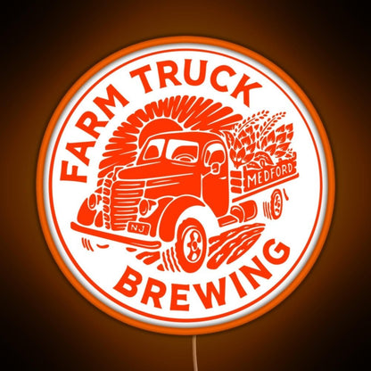 Farm Truck Brewing Rgb Led Neon Sign Pop Wall Art - Shineneon