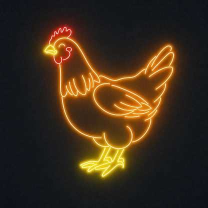 Farmhouse Hen Chicken Vintage LED Neon Sign - Shineneon