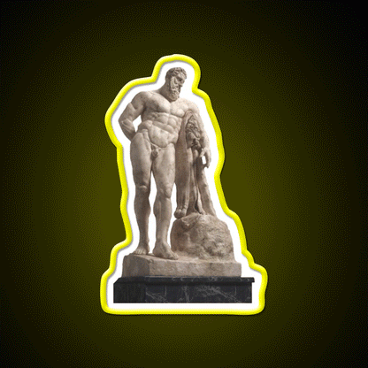 Farnese Hercules Gym Fitness Led Neon Sign Rgb Color - Custom LED neon sign front view