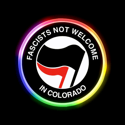 Fascists Not Welcome In Colorado Welcome Led Neon Sign Open Sign Rgb Color - LED neon sign close-up detail