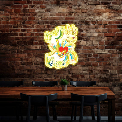 Fasla Rakhein Varna Pyaar Hojayega Artwork Custom Neon Led Sign - Shineneon