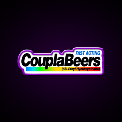 Fast Acting Couplabeers Snl Commercial Beer Bar Decor Led Neon Sign Rgb Color - LED neon sign view 9