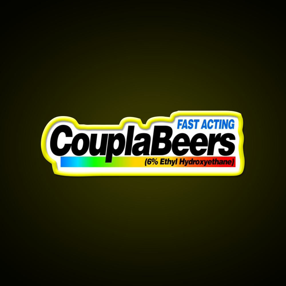 Fast Acting Couplabeers Snl Commercial Beer Bar Decor Led Neon Sign Rgb Color - LED neon sign view 7