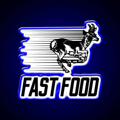 Fast Deer Fast Food Led Neon Sign For Burger Place Wall Art Rgb Color - Shineneon