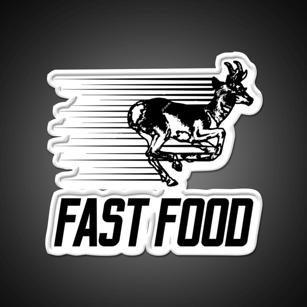 Fast Deer Fast Food Led Neon Sign For Burger Place Wall Art Rgb Color - Shineneon
