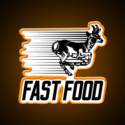 Fast Deer Fast Food Led Neon Sign For Burger Place Wall Art Rgb Color - Shineneon