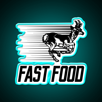 Fast Deer Fast Food Led Neon Sign For Burger Place Wall Art Rgb Color - Shineneon