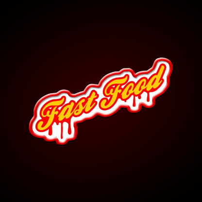 Fast Food Art Letter Fast Food Led Neon Sign For Burger Place Rgb Color - Shineneon