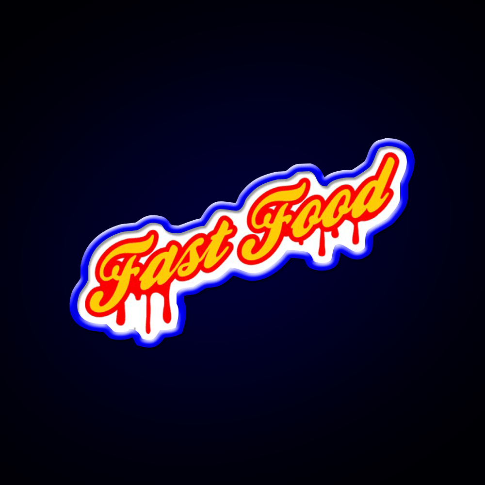 Fast Food Art Letter Fast Food Led Neon Sign For Burger Place Rgb Color - Shineneon