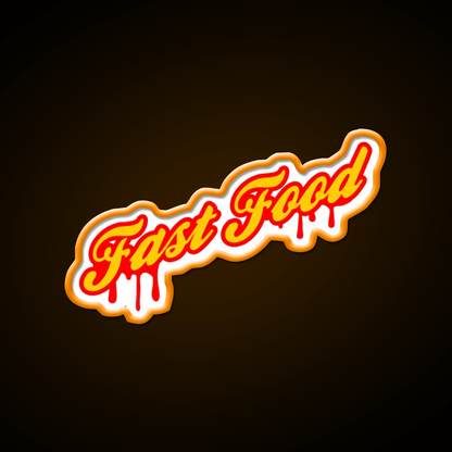 Fast Food Art Letter Fast Food Led Neon Sign For Burger Place Rgb Color - Shineneon