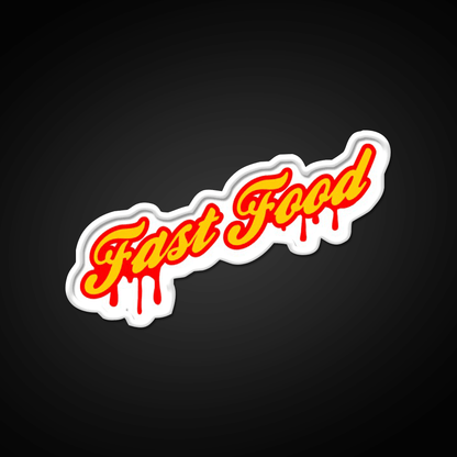Fast Food Art Letter Fast Food Led Neon Sign For Burger Place Rgb Color - Shineneon