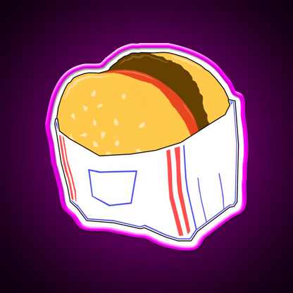 Fast Food Burger Cartoon Fast Food Led Neon Sign For Burger Place Rgb Color - Shineneon