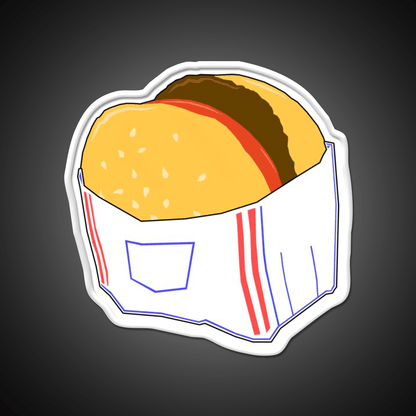Fast Food Burger Cartoon Fast Food Led Neon Sign For Burger Place Rgb Color - Shineneon