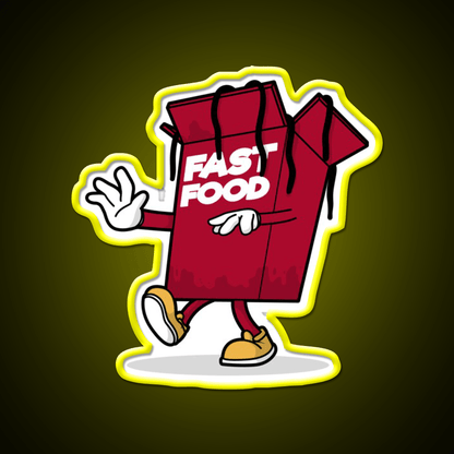 Fast Food Character Fast Food Led Neon Sign For Burger Place Rgb Color - Shineneon