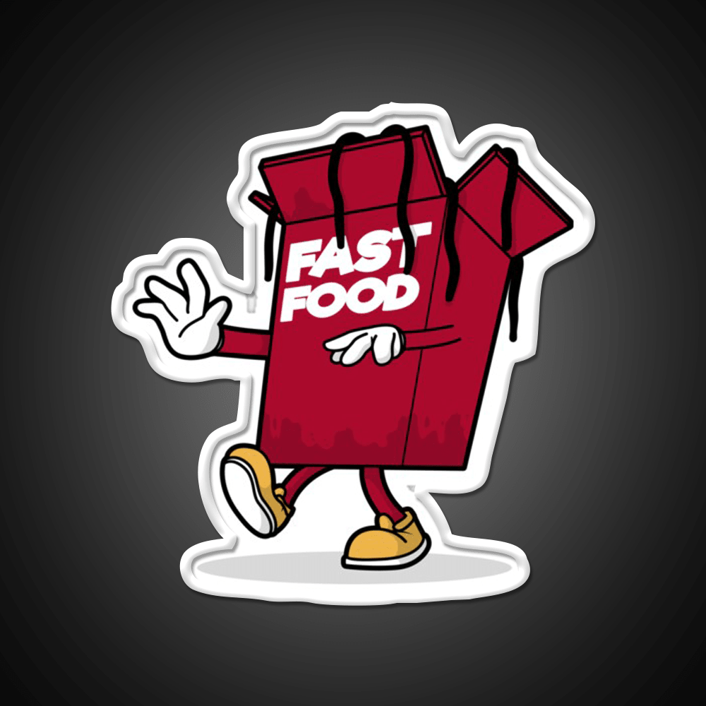Fast Food Character Fast Food Led Neon Sign For Burger Place Rgb Color - Shineneon