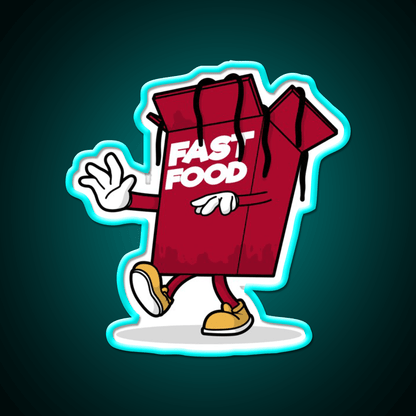Fast Food Character Fast Food Led Neon Sign For Burger Place Rgb Color - Shineneon
