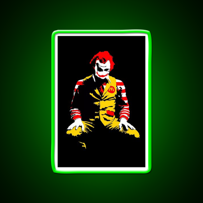 Fast Food Clown Killer Fast Food Led Neon Sign For Burger Place Rgb Color