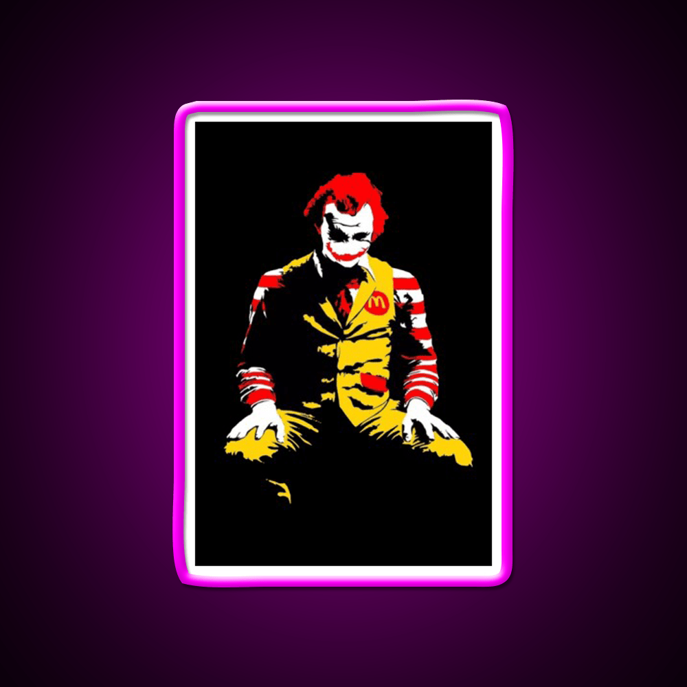 Fast Food Clown Killer Fast Food Led Neon Sign For Burger Place Rgb Color - Shineneon