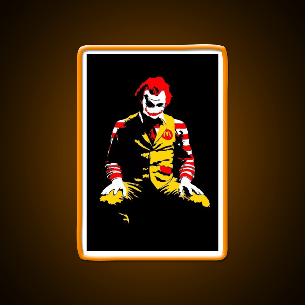 Fast Food Clown Killer Fast Food Led Neon Sign For Burger Place Rgb Color - Shineneon