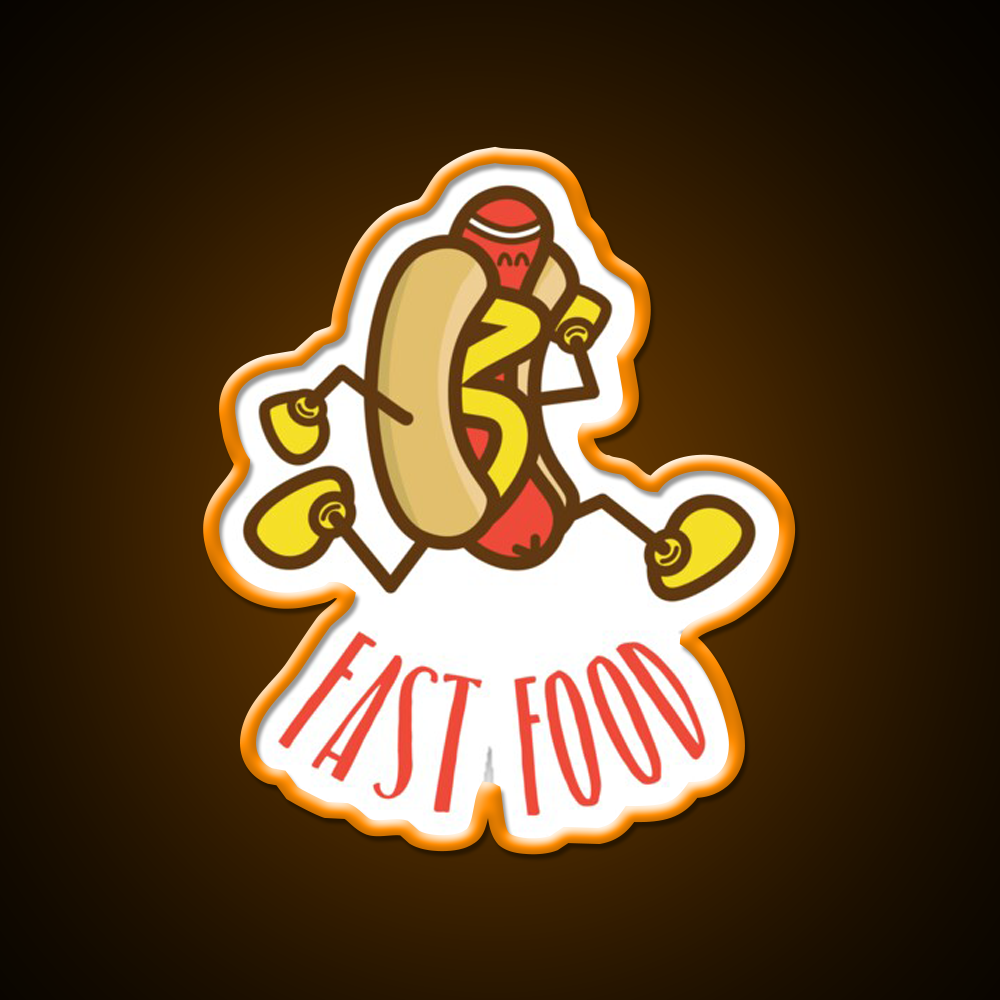 Fast Food Cute Fast Food Shirt Fast Food Led Neon Sign For Burger Place Rgb Color