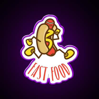 Fast Food Cute Fast Food Shirt Fast Food Led Neon Sign For Burger Place Rgb Color - Shineneon