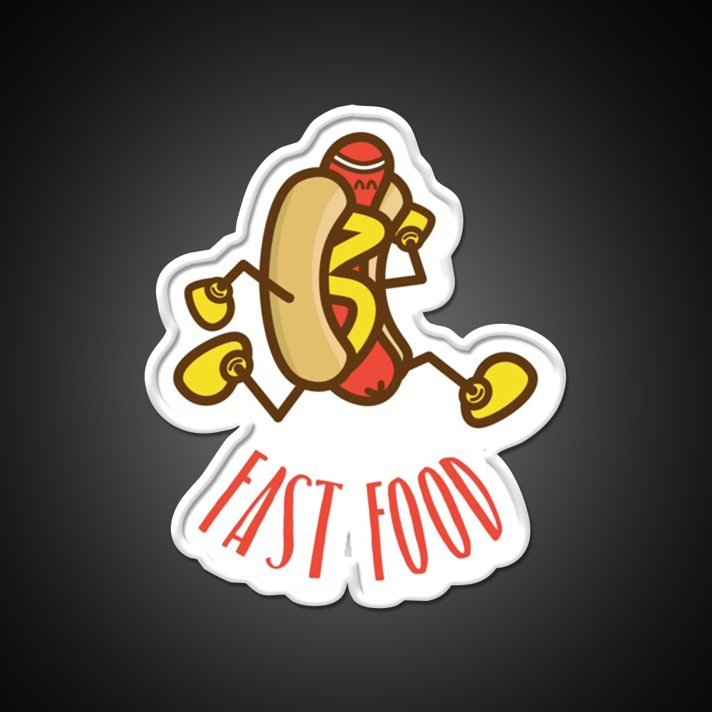 Fast Food Cute Fast Food Shirt Fast Food Led Neon Sign For Burger Place Rgb Color