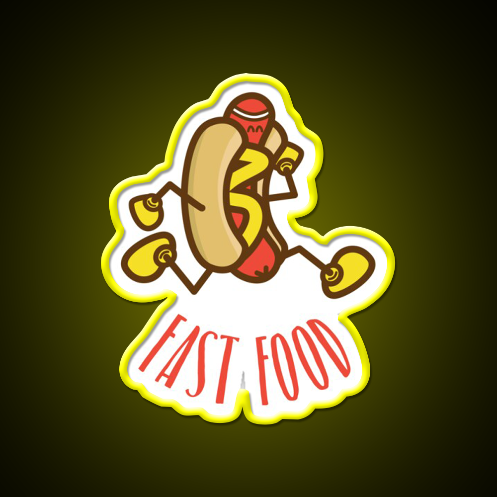 Fast Food Cute Fast Food Shirt Fast Food Led Neon Sign For Burger Place Rgb Color