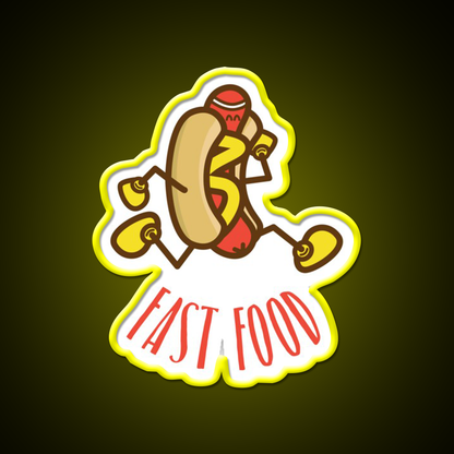 Fast Food Cute Fast Food Shirt Fast Food Led Neon Sign For Burger Place Rgb Color