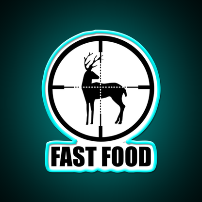 Fast Food Deer Hunting Fast Food Led Neon Sign For Burger Place Rgb Color