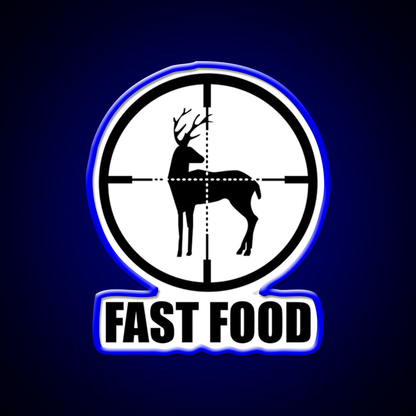 Fast Food Deer Hunting Fast Food Led Neon Sign For Burger Place Rgb Color