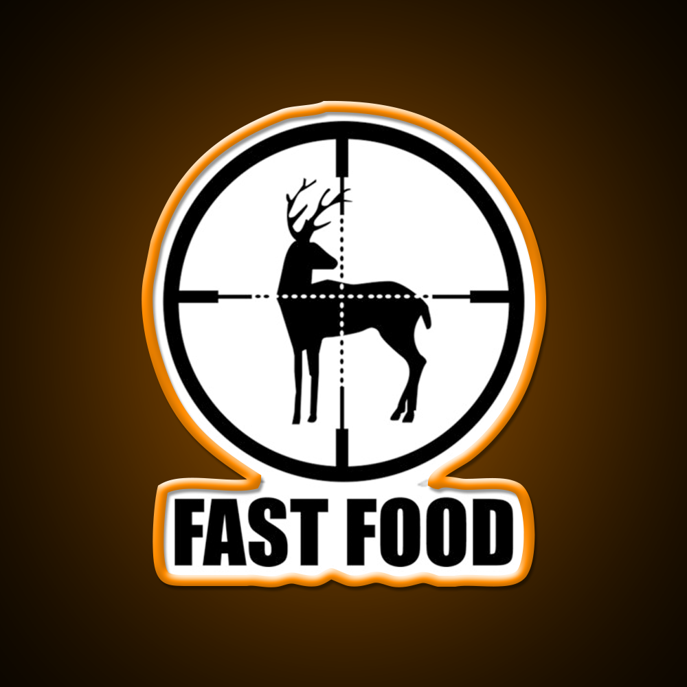 Fast Food Deer Hunting Fast Food Led Neon Sign For Burger Place Rgb Color