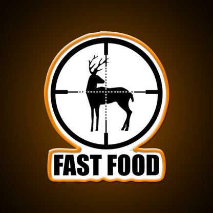 Fast Food Deer Hunting Fast Food Led Neon Sign For Burger Place Rgb Color