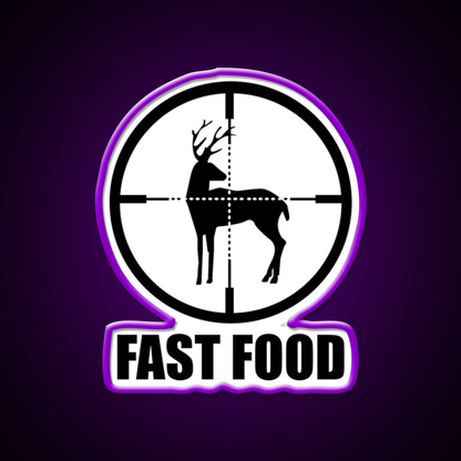 Fast Food Deer Hunting Fast Food Led Neon Sign For Burger Place Rgb Color