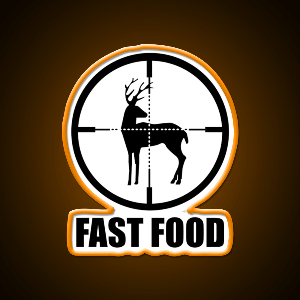 Fast Food Deer Hunting Fast Food Led Neon Sign For Burger Place Rgb Color - Shineneon