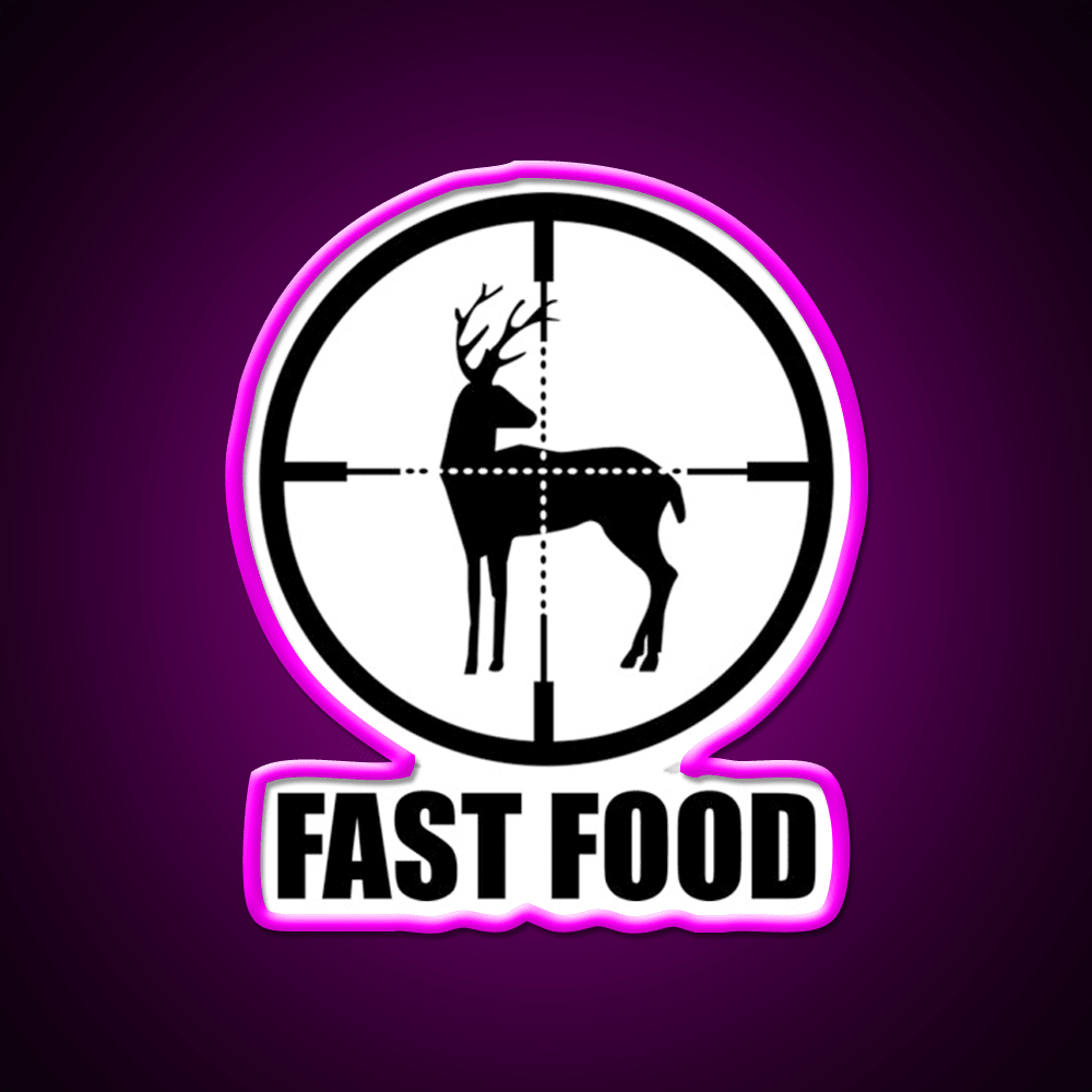 Fast Food Deer Hunting Fast Food Led Neon Sign For Burger Place Rgb Color - Shineneon