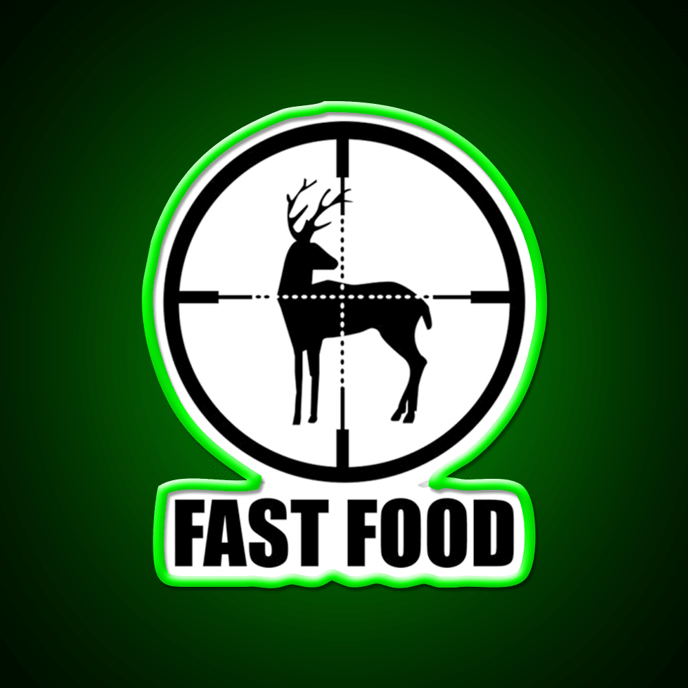 Fast Food Deer Hunting Fast Food Led Neon Sign For Burger Place Rgb Color - Shineneon