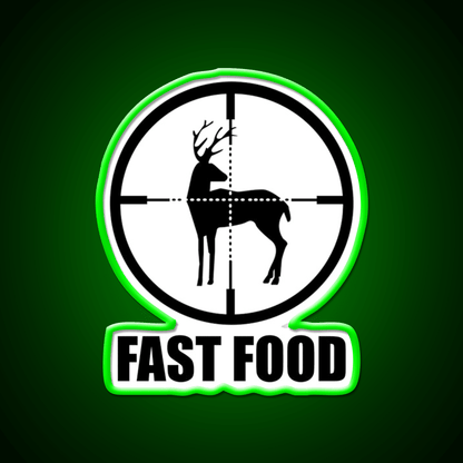 Fast Food Deer Hunting Fast Food Led Neon Sign For Burger Place Rgb Color - Shineneon