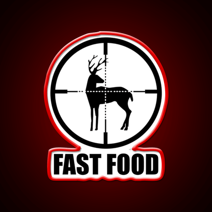 Fast Food Deer Hunting Fast Food Led Neon Sign For Burger Place Rgb Color - Shineneon