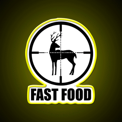 Fast Food Deer Hunting Fast Food Led Neon Sign For Burger Place Rgb Color
