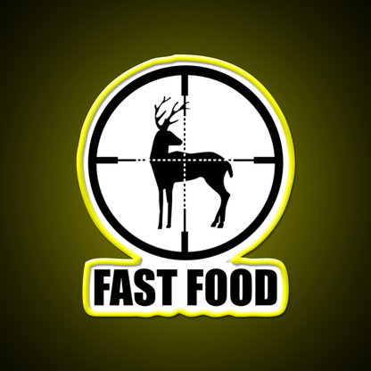 Fast Food Deer Hunting Fast Food Led Neon Sign For Burger Place Rgb Color