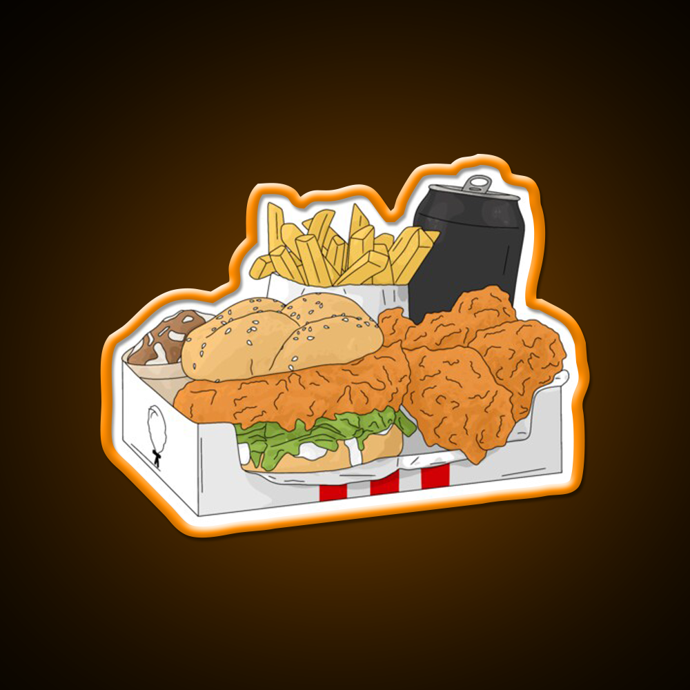 Fast Food Design Fast Food Led Neon Sign For Burger Place Wall Art Rgb Color