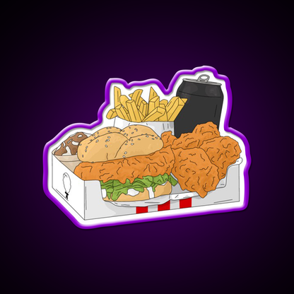 Fast Food Design Fast Food Led Neon Sign For Burger Place Wall Art Rgb Color