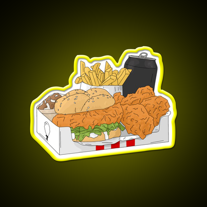 Fast Food Design Fast Food Led Neon Sign For Burger Place Wall Art Rgb Color