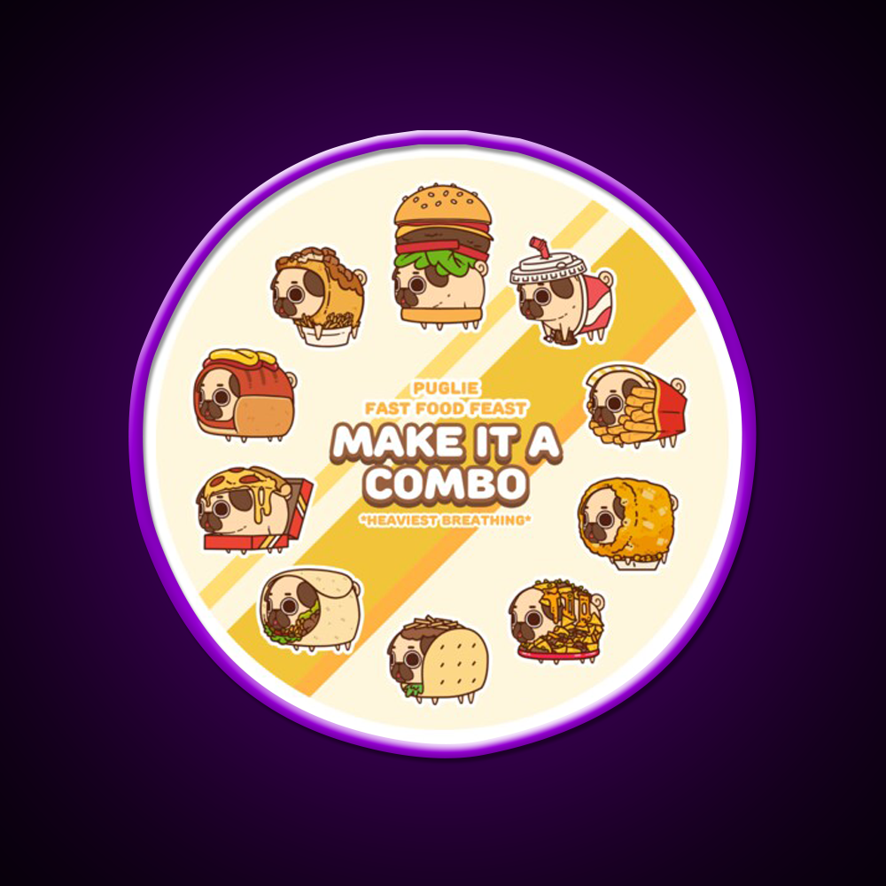 Fast Food Feast Fast Food Led Neon Sign For Burger Place Rgb Color