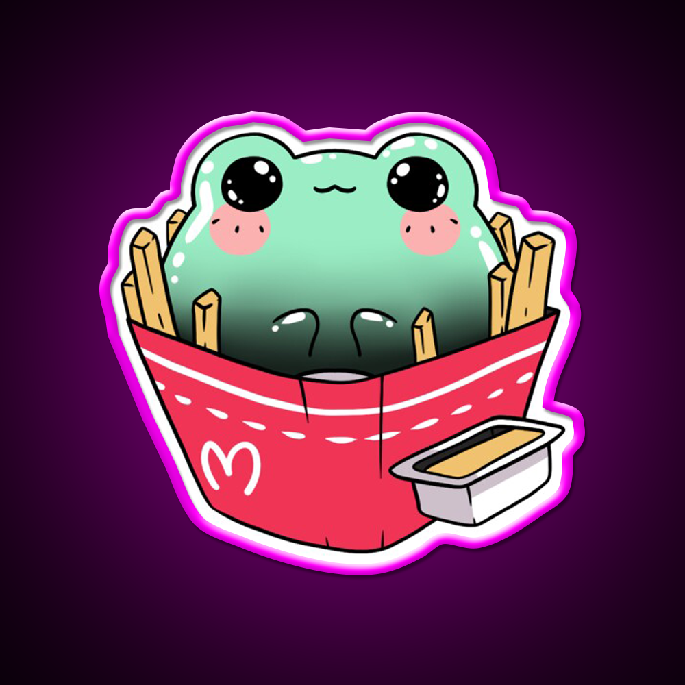 Fast Food Frog Fast Food Led Neon Sign For Burger Place Rgb Color