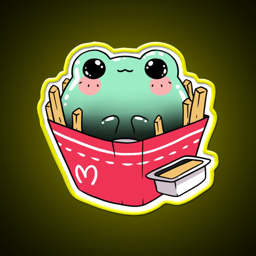 Fast Food Frog Fast Food Led Neon Sign For Burger Place Rgb Color