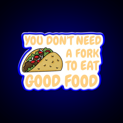 Fast Food Good Food Funny Quote Fast Food Led Neon Sign For Burger Place Rgb Color - Shineneon