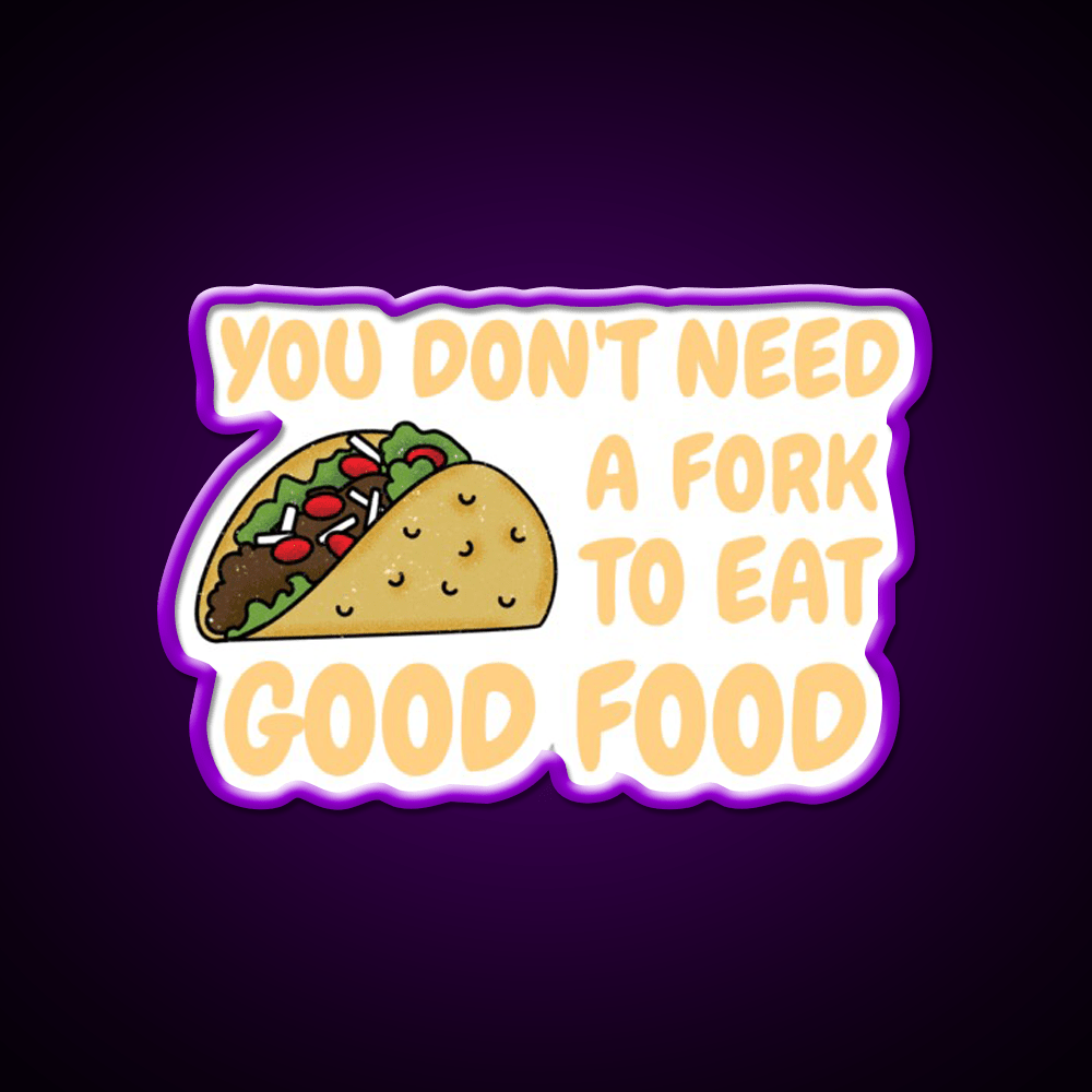 Fast Food Good Food Funny Quote Fast Food Led Neon Sign For Burger Place Rgb Color - Shineneon