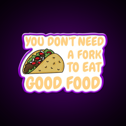 Fast Food Good Food Funny Quote Fast Food Led Neon Sign For Burger Place Rgb Color - Shineneon