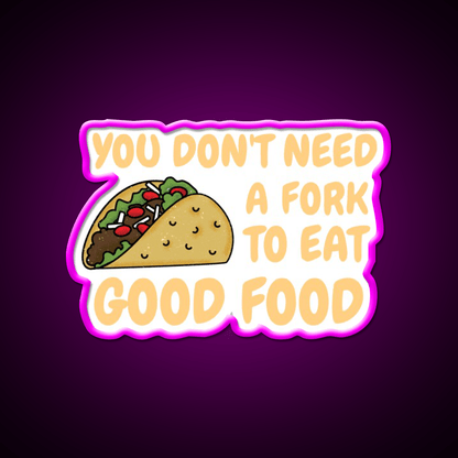Fast Food Good Food Funny Quote Fast Food Led Neon Sign For Burger Place Rgb Color - Shineneon